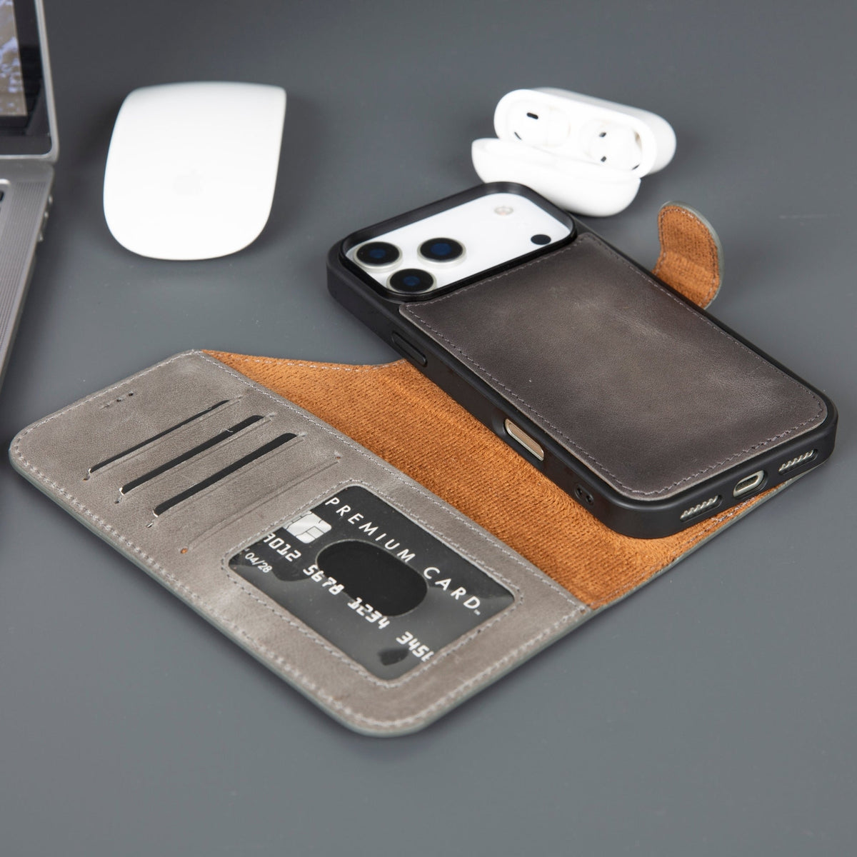 Casper iPhone 17 Pro Leather Wallet Case – MagSafe Compatible