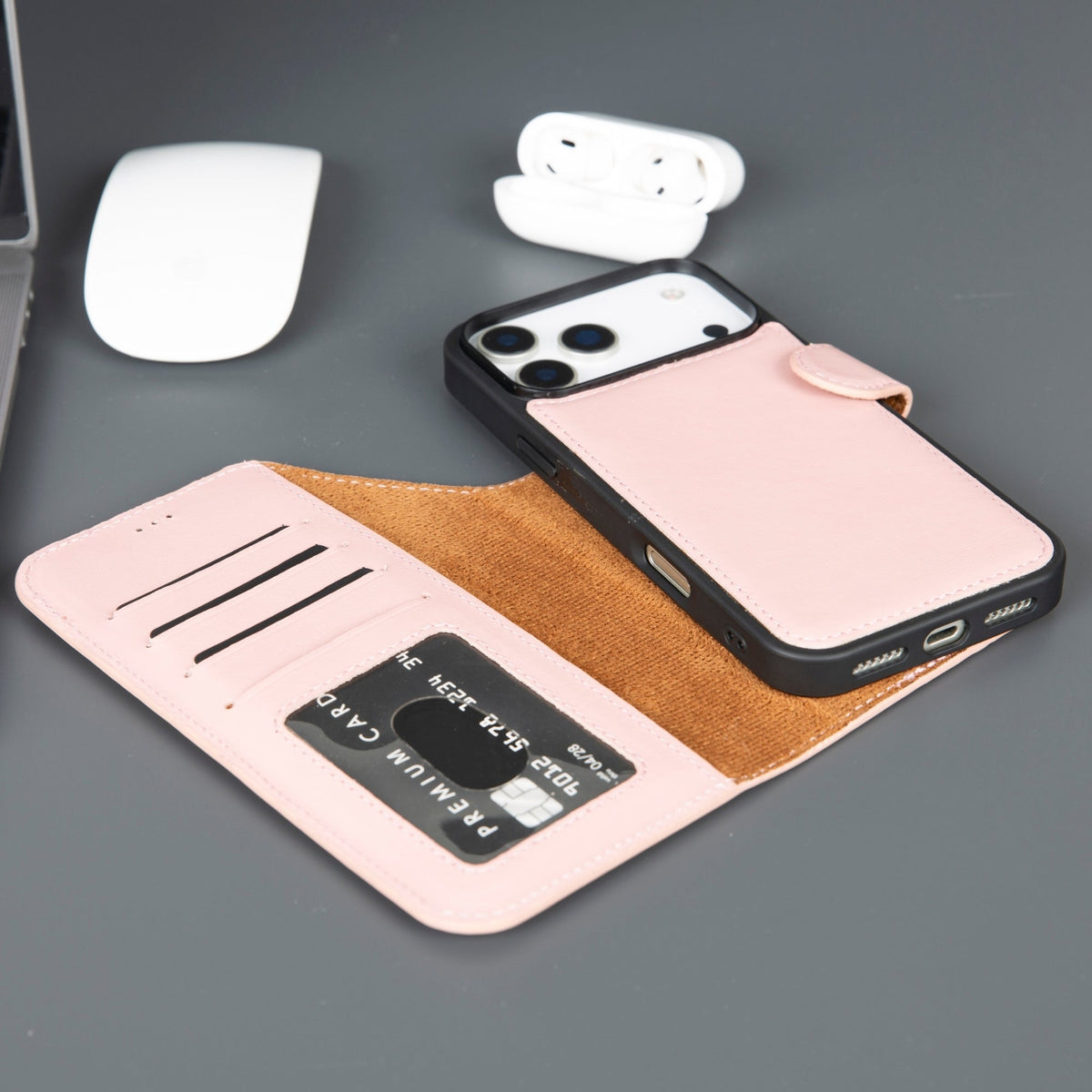 Casper iPhone 17 Pro Leather Wallet Case – MagSafe Compatible